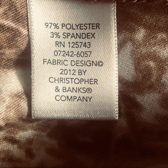 Christopher & Banks Women’s Multi colored browns long sleeve zip up front - Picture 11 of 12